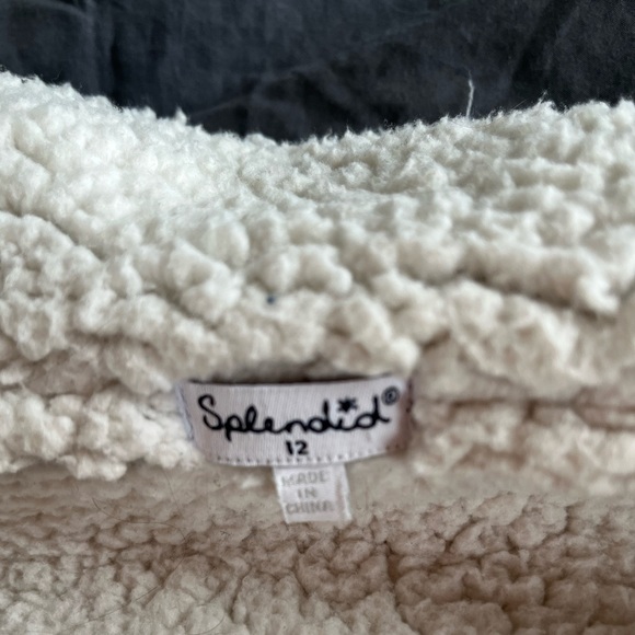 Girls sherpa motorcycle jacket by Splendid size 12 - Picture 9 of 12